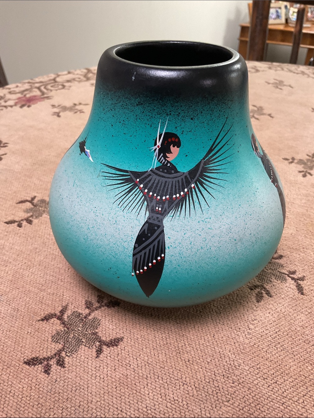 Native American Navajo Indian Art Pottery Southwest Signed Pottery